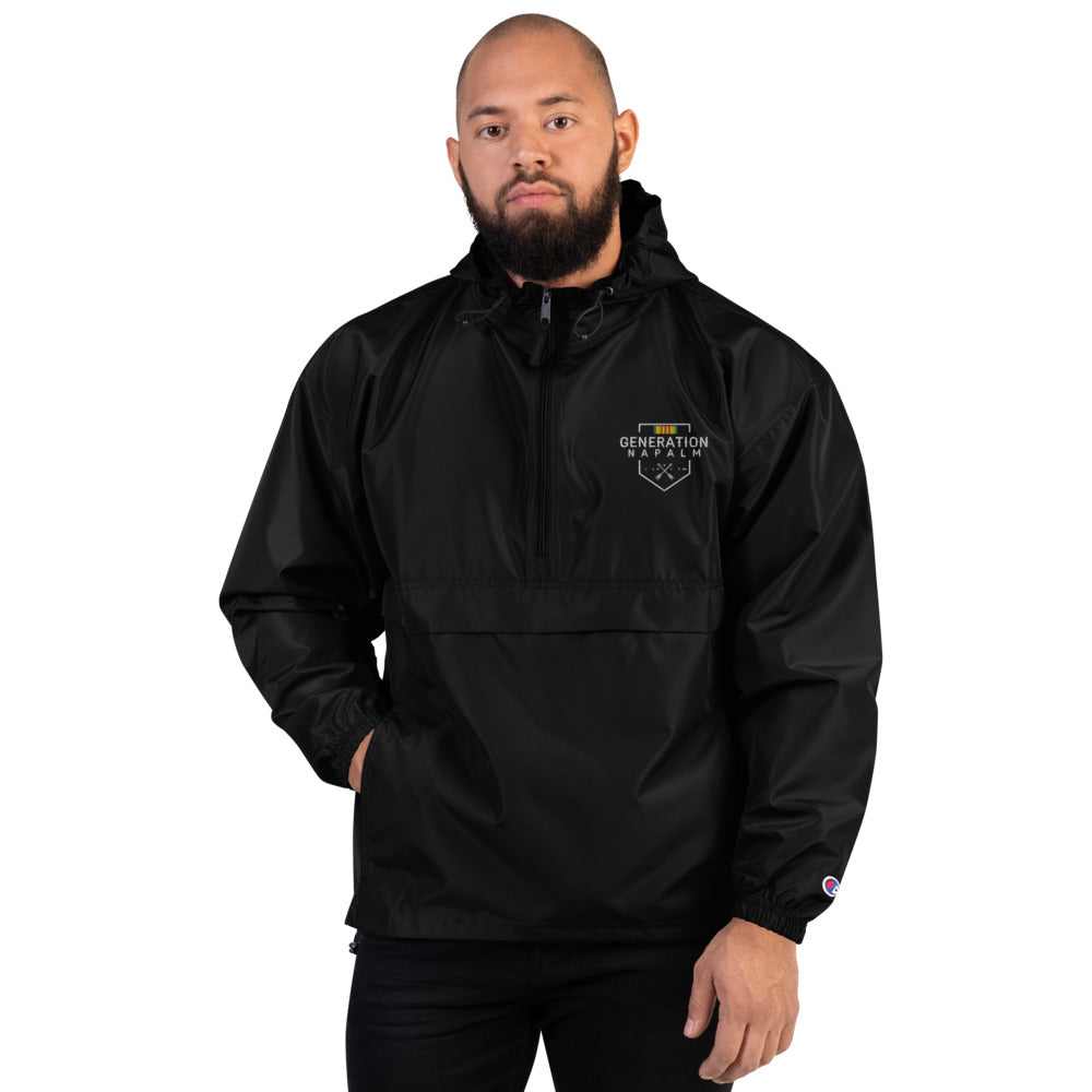 Generation Napalm Vietnam Vet Embroidered Champion Packable Windbreaker