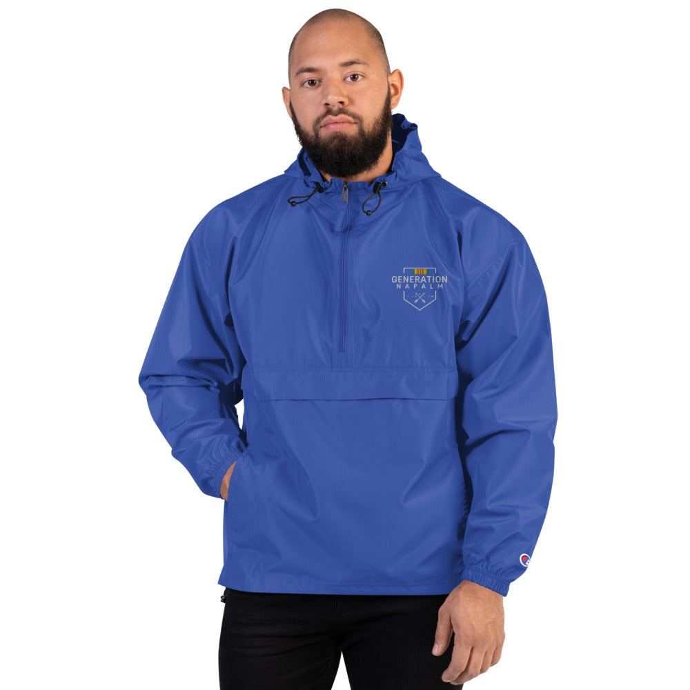 Generation Napalm Vietnam Vet Embroidered Champion Packable Windbreaker