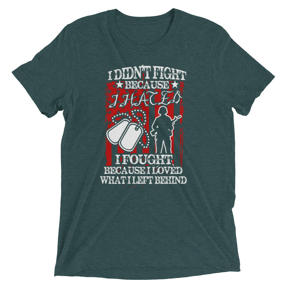 I Fought Because Short sleeve t-shirt-Warrior Lodge Media