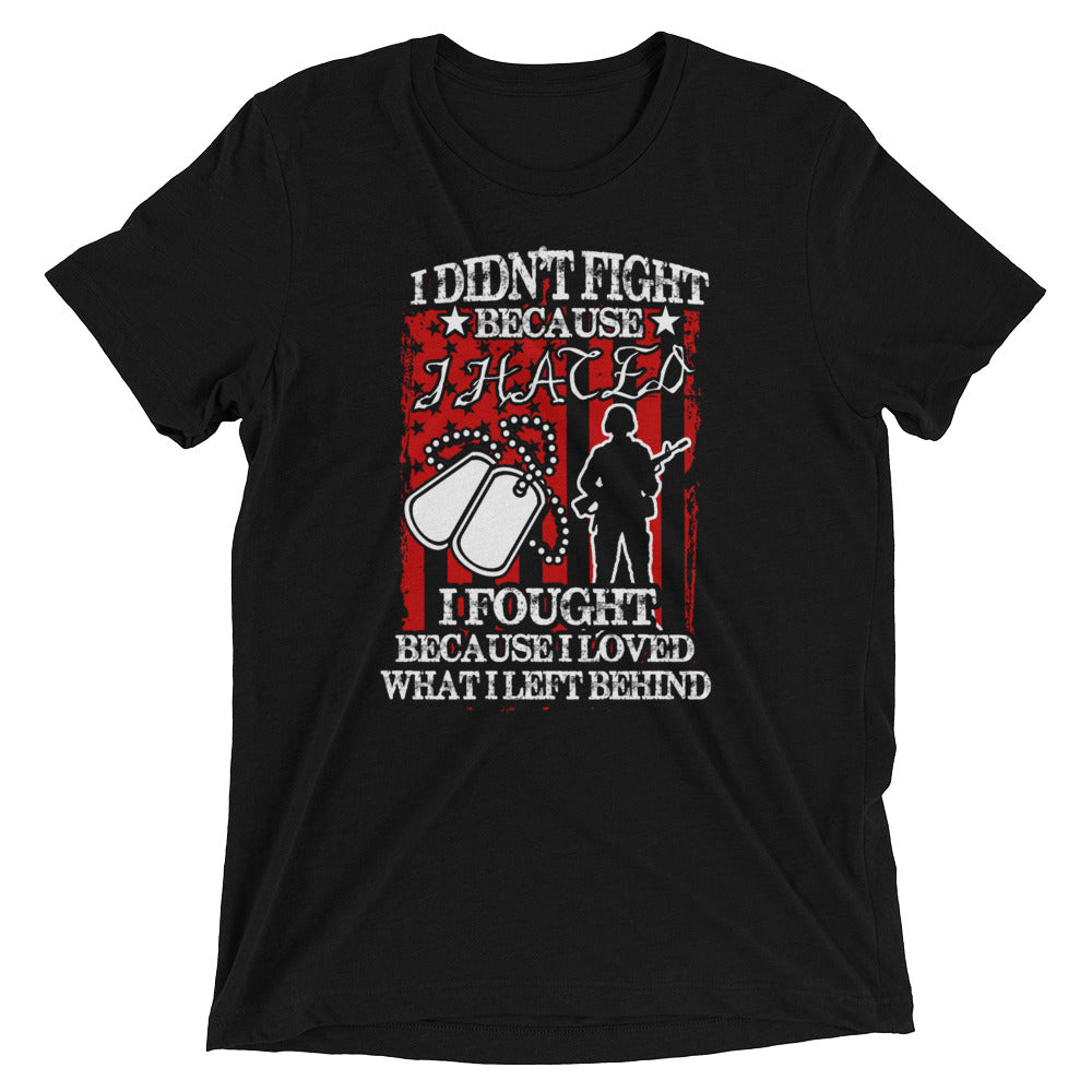 I Fought Because Short sleeve t-shirt-Warrior Lodge Media