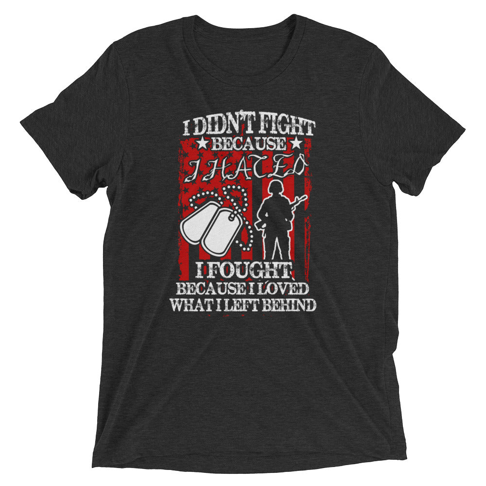 I Fought Because Short sleeve t-shirt-Warrior Lodge Media