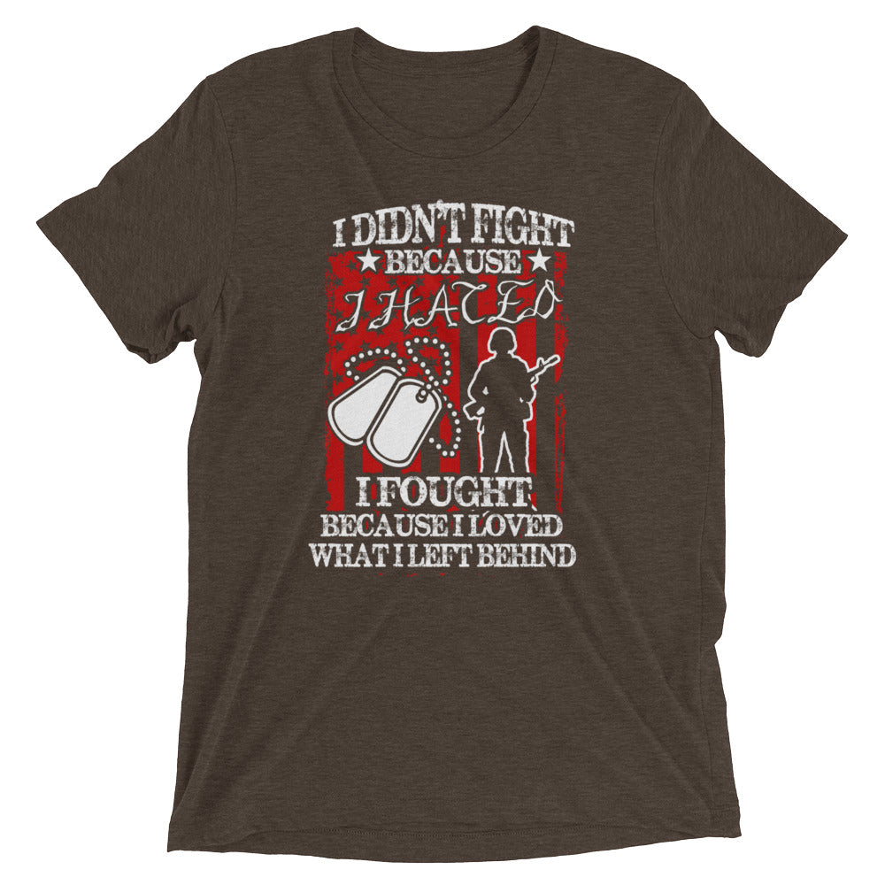 I Fought Because Short sleeve t-shirt-Warrior Lodge Media