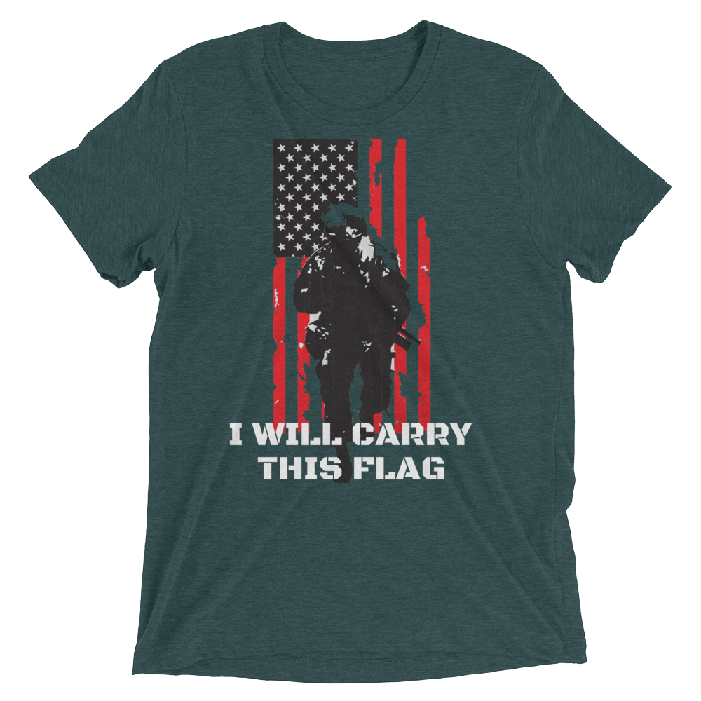 I Will Carry This Flag Short Sleeve t-shirt-Warrior Lodge Media