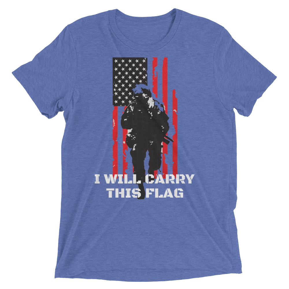 I Will Carry This Flag Short Sleeve t-shirt-Warrior Lodge Media