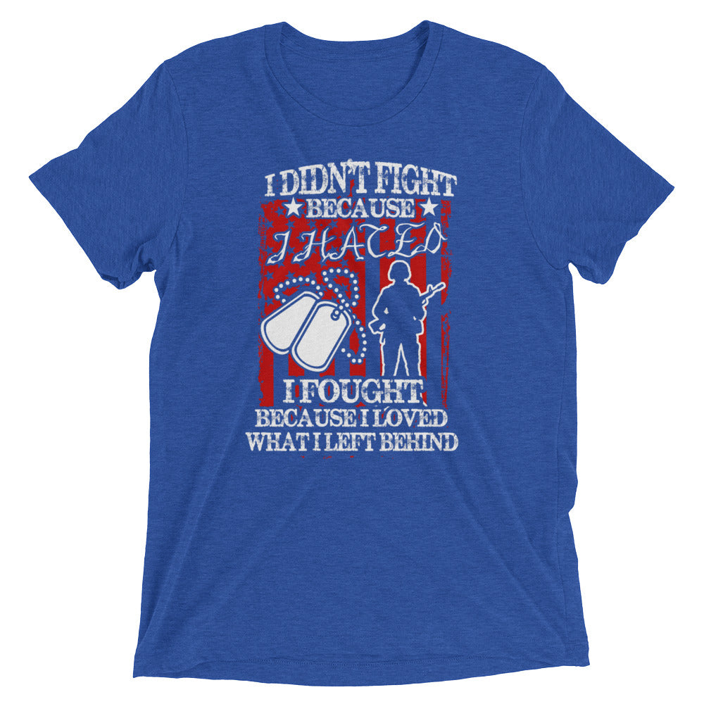 I Fought Because Short sleeve t-shirt-Warrior Lodge Media