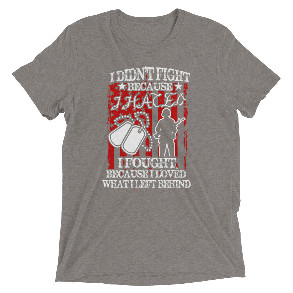 I Fought Because Short sleeve t-shirt-Warrior Lodge Media
