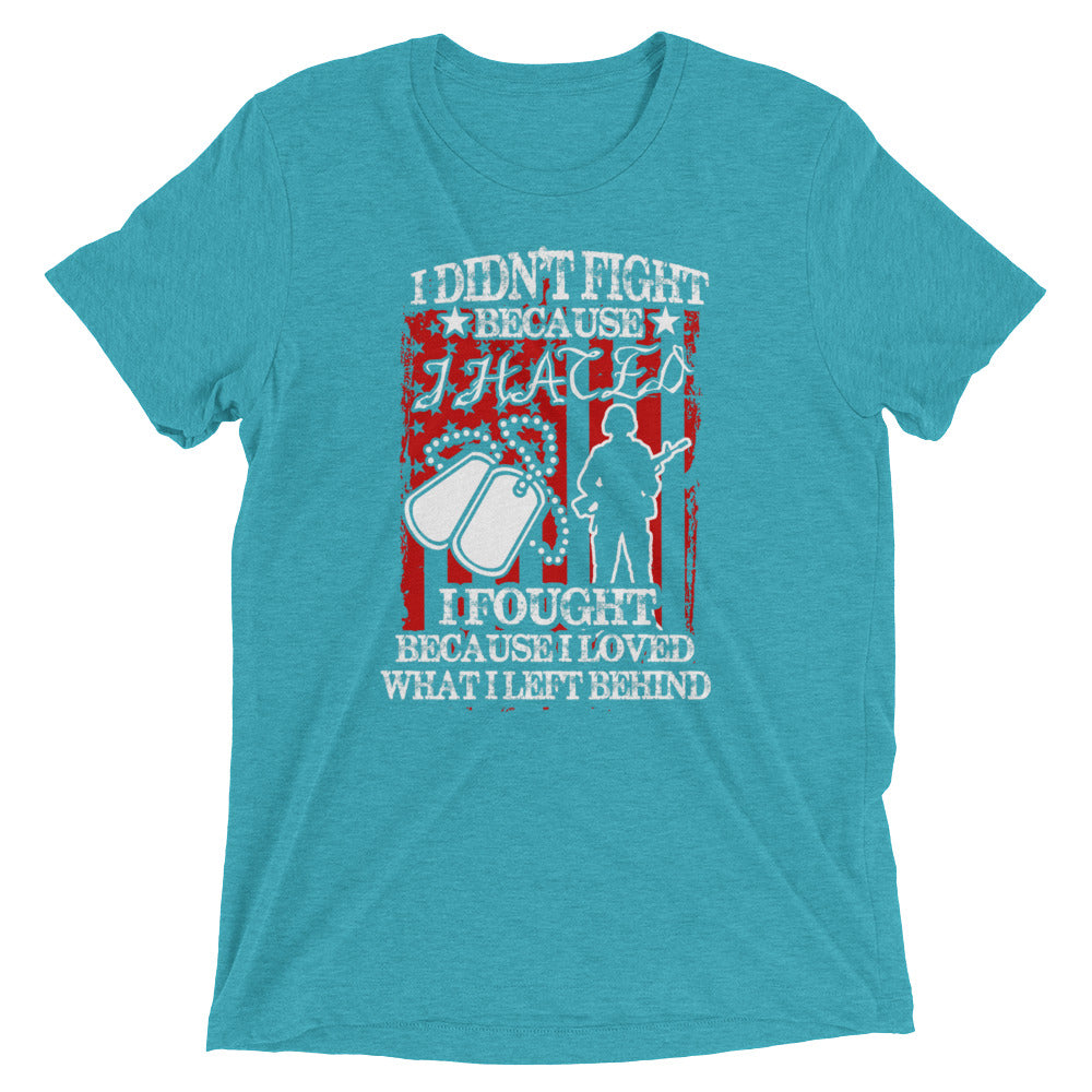 I Fought Because Short sleeve t-shirt-Warrior Lodge Media